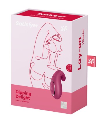 SATISFYER DIPPING DELIGHT VIBRADOR LAY ON ROJO