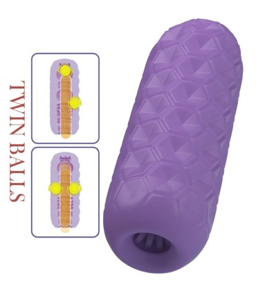 PRETTY LOVE TWIN BALLS MASTURBADOR MASCULINO MORADO