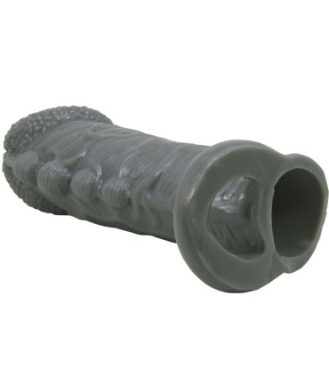 PRETTY LOVE FUNDA REALISTICA ALARGADORA Y RETARDANTE PARA PENE GRIS