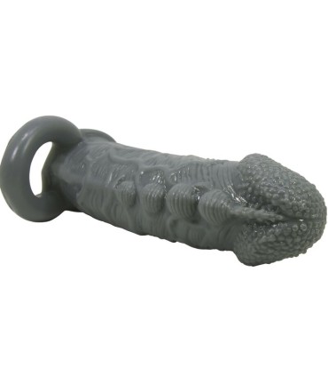 PRETTY LOVE FUNDA REALISTICA ALARGADORA Y RETARDANTE PARA PENE GRIS