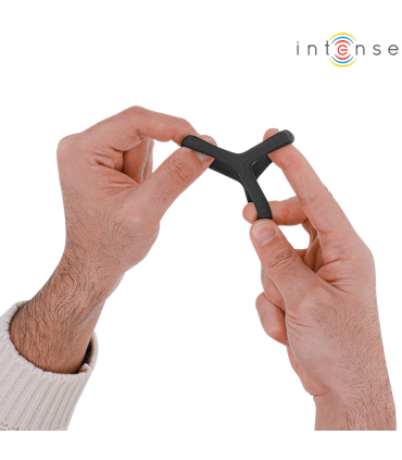 INTENSE CARSON ANILLO DOBLE PARA PENE SILICONA NEGRO MODELO 4