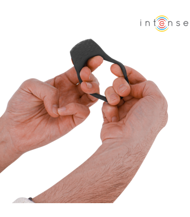 INTENSE CLOVER ANILLO VIBRADOR PENE 10 VIBRACIONES NEGRO