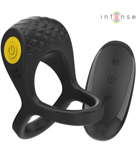 INTENSE ALEX ANILLO DOBLE VIBRADOR PENE 10 VIBRACIONES NEGRO