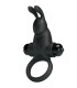 PRETTY LOVE ANILLO VIBRADOR ESTIMULADOR RABBIT CLITORIS 10 VIBRACIONES NEGRO