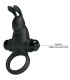 PRETTY LOVE ANILLO VIBRADOR ESTIMULADOR RABBIT CLITORIS 10 VIBRACIONES NEGRO