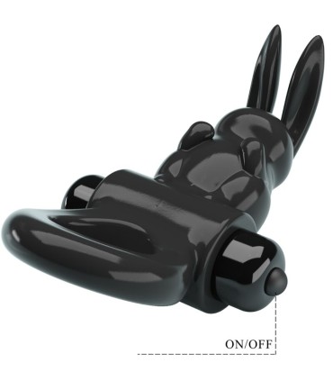 PRETTY LOVE EXCITING RING ANILLO VIBRADOR RABBIT 10 VIBRACIONES NEGRO