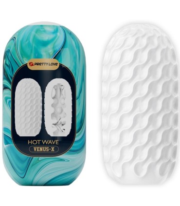 PRETTY LOVE HOT WAVE MASTURBADOR MASCULINO SILICONA BLANCO