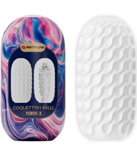 PRETTY LOVE COQUETTISH BALLS MASTURBADOR MASCULINO SILICONA BLANCO