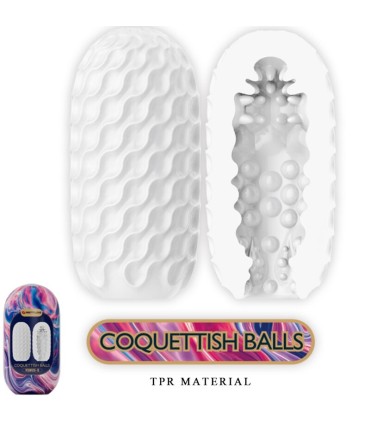 PRETTY LOVE COQUETTISH BALLS MASTURBADOR MASCULINO SILICONA BLANCO