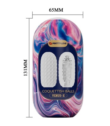 PRETTY LOVE COQUETTISH BALLS MASTURBADOR MASCULINO SILICONA BLANCO