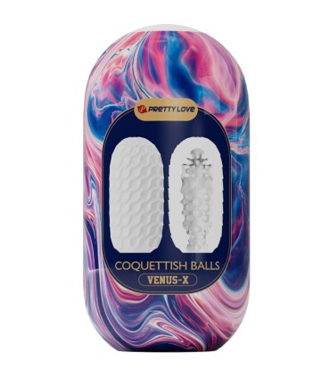 PRETTY LOVE COQUETTISH BALLS MASTURBADOR MASCULINO SILICONA BLANCO