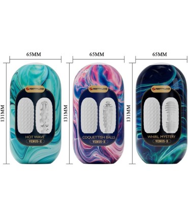 PRETTY LOVE VENUS X 15 MASTURBADORES MASCULINOS SILICONA BLANCO