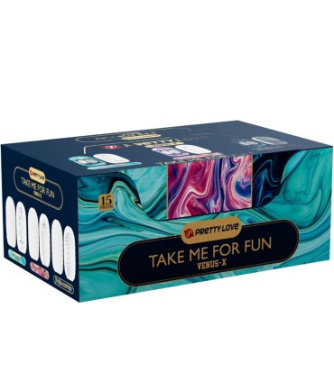 PRETTY LOVE VENUS X 15 MASTURBADORES MASCULINOS SILICONA BLANCO