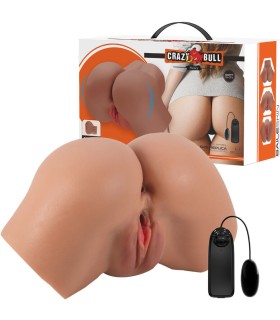 CRAZY BULL HAILEY TRASERO VIBRADOR CON VAGINA Y ANO REALISTICO CONTROL REMOTO
