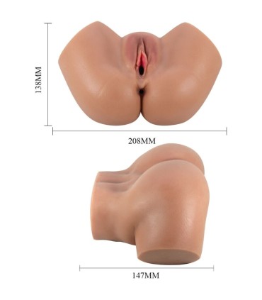 CRAZY BULL HAILEY TRASERO VIBRADOR CON VAGINA Y ANO REALISTICO CONTROL REMOTO