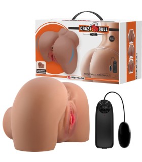 CRAZY BULL MILA TRASERO VIBRADOR CON VAGINA Y ANO REALISTICO CONTROL REMOTO