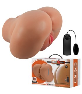 CRAZY BULL LUNA TRASERO VIBRADOR CON VAGINA Y ANO REALISTICO CONTROL REMOTO