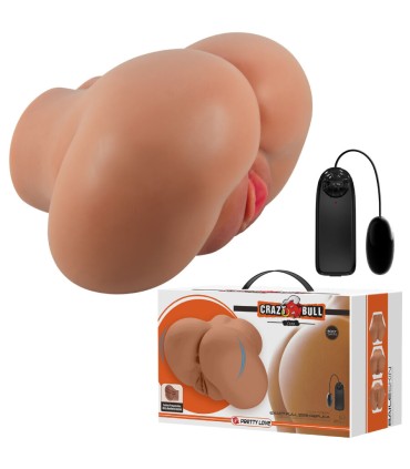 CRAZY BULL LUNA TRASERO VIBRADOR CON VAGINA Y ANO REALISTICO CONTROL REMOTO