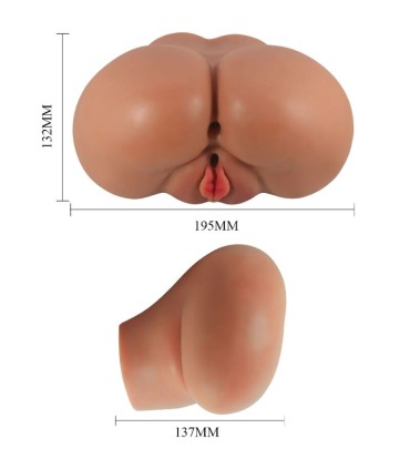 CRAZY BULL LUNA TRASERO VIBRADOR CON VAGINA Y ANO REALISTICO CONTROL REMOTO