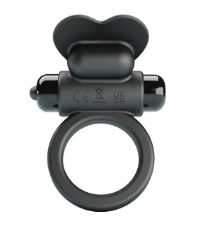 PRETTY LOVE DEBONAIRE ANILLO VIBRADOR CONEJO 10 VIBRACIONES NEGRO