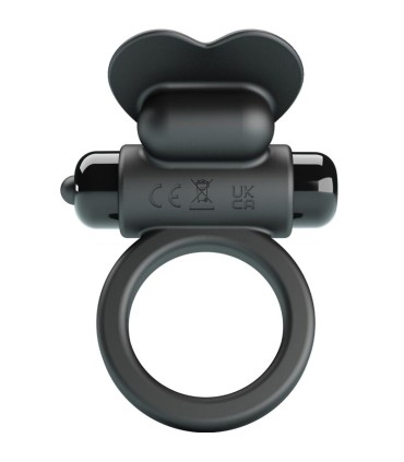 PRETTY LOVE DEBONAIRE ANILLO VIBRADOR CONEJO 10 VIBRACIONES NEGRO