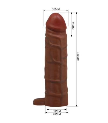 PRETTY LOVE KAILE FUNDA PARA PENE CON EXTENSION DE 25 CM MULATO