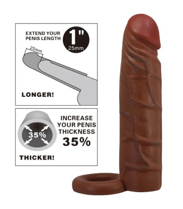 PRETTY LOVE KAILE FUNDA PARA PENE CON EXTENSION DE 25 CM MULATO