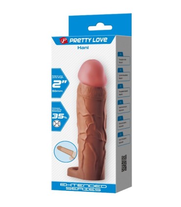 PRETTY LOVE HANI FUNDA PARA PENE CON EXTENSION DE 5 CM MULATO