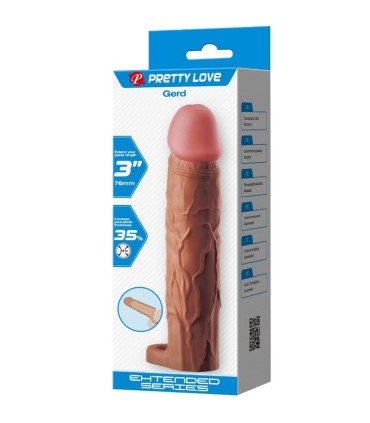 PRETTY LOVE GERD FUNDA PARA PENE CON EXTENSION DE 76 CM MULATO