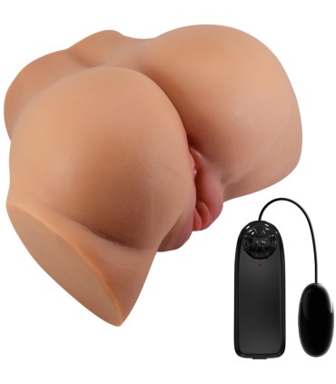 CRAZY BULL EMILIA TRASERO VIBRADOR CON VAGINA Y ANO REALISTICO NATURAL CONTROL REMOTO