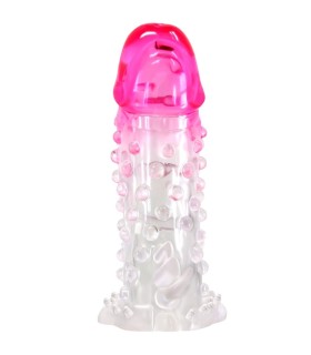 PRETTY LOVE WILFORD FUNDA REALISTICA ALARGADORA CON RELIEVE PARA PENE ROSA