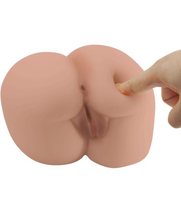 CRAZY BULL BERNACE TRASERO VIBRADOR CON VAGINA Y ANO REALISTICO NATURAL CONTROL REMOTO