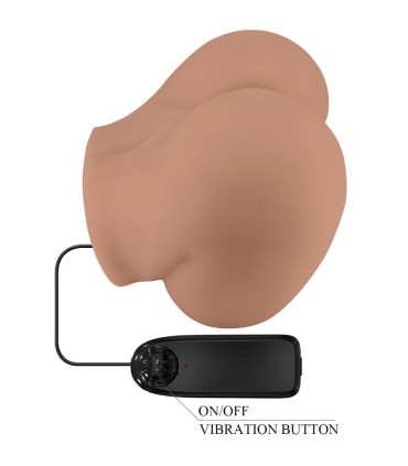 CRAZY BULL BERNACE TRASERO VIBRADOR CON VAGINA Y ANO REALISTICO NATURAL CONTROL REMOTO