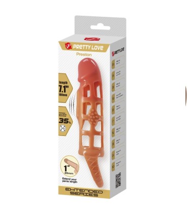 PRETTY LOVE PRESTON FUNDA PARA PENE CON VIBRACION DE 18 CM