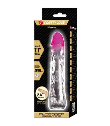 PRETTY LOVE NERON FUNDA REALISTICA ALARGADORA DE 6 CM PARA PENE ROSA