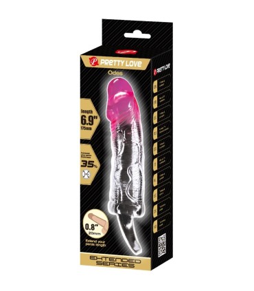 PRETTY LOVE ODES FUNDA REALISTICA ALARGADORA DE 2 CM PARA PENE ROSA