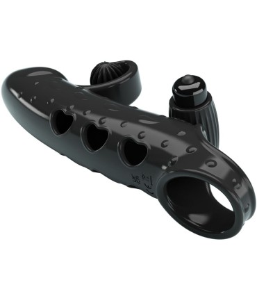 ROMANCE FUNDA PARA PENE CON VIBRACION NEGRO