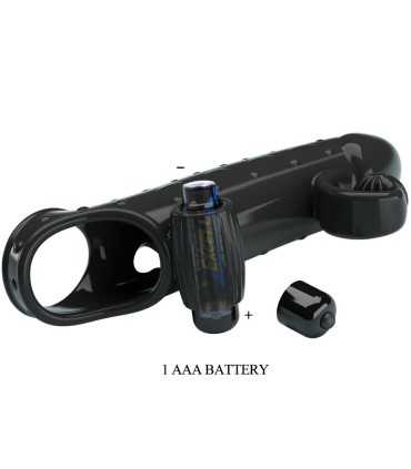 ROMANCE FUNDA PARA PENE CON VIBRACION NEGRO