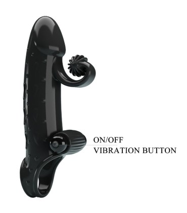 ROMANCE FUNDA PARA PENE CON VIBRACION NEGRO