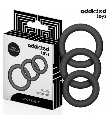 ADDICTED TOYS SET DE ANILLOS SILICONA MODELO 1