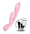 SATISFYER - TRIPLE OH VIBRADOR HÍBRIDO AZUL