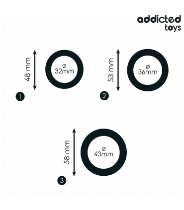 ADDICTED TOYS SET DE ANILLOS SILICONA MODELO 1