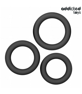 ADDICTED TOYS SET DE ANILLOS SILICONA MODELO 1