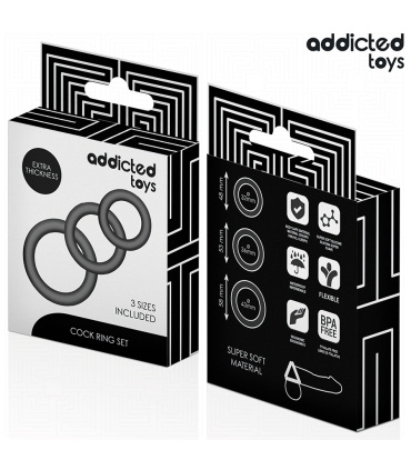 ADDICTED TOYS SET DE ANILLOS SILICONA MODELO 1