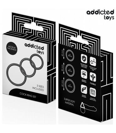 ADDICTED TOYS SET DE ANILLOS SILICONA MODELO 2
