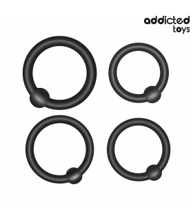 ADDICTED TOYS SET ANILLOS SILICONA DE PRESION