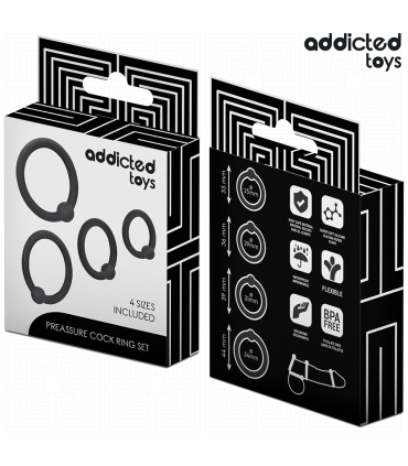 ADDICTED TOYS SET ANILLOS SILICONA DE PRESION