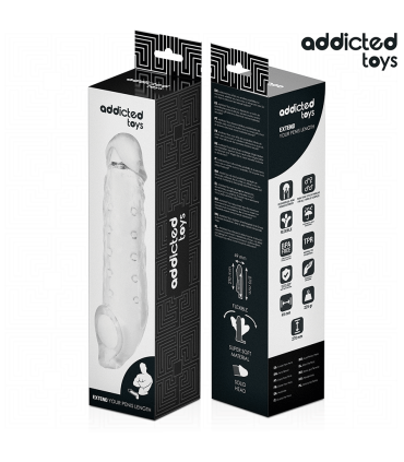 ADDICTED TOYS FUNDA PARA EL PENE TRANSPARENTE TALLA S 23 CM