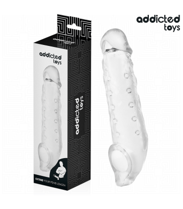 ADDICTED TOYS FUNDAS PARA EL PENE TRANSPARENTE TALLA M 27 CM