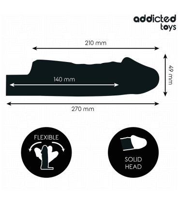 ADDICTED TOYS FUNDAS PARA EL PENE TRANSPARENTE TALLA M 27 CM